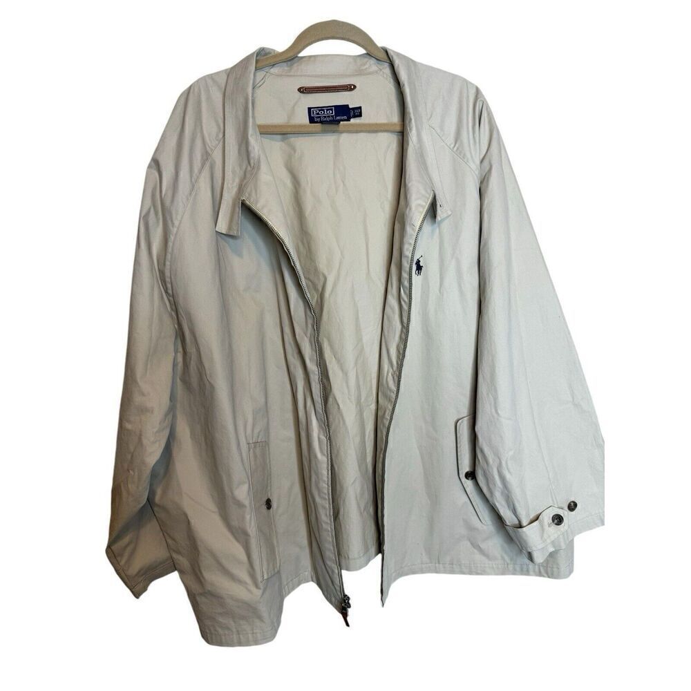 Ralph Lauren POLO Vintage Beige Full Zip Classic Jacket Sz 3XB Big - Picture 8 of 8